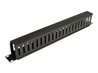Eaton Tripp Lite Series Rack Enclosure Horizontal Cable Manager (finger duct) 1URM - Rackkabelstyringskanal med deksel - svart - 1U - 19" SRCABLEDUCT1U