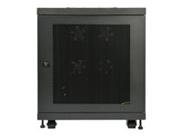 Eaton Tripp Lite Series 12U Industrial Rack Floor Enclosure Server Cabinet Doors & Sides - Rack skap - svart - 12U - 19" SR12UBFFD
