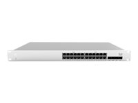 Cisco Meraki Cloud Managed MS210-24 - Switch - Styrt - 24 x 10/100/1000 + 4 x Gigabit SFP (opplink) - rackmonterbar, stasjonær MS210-24-HW