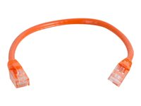 C2G Cat5e Booted Unshielded (UTP) Network Patch Cable - Koblingskabel - RJ-45 (hann) til RJ-45 (hann) - 50 cm - UTP - CAT 5e - formstøpt, uten hindringer, flertrådet - oransje 83602