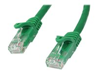 StarTech.com 2m CAT6 Ethernet Cable, 10 Gigabit Snagless RJ45 650MHz 100W PoE Patch Cord, CAT 6 10GbE UTP Network Cable w/Strain Relief, Green, Fluke Tested/Wiring is UL Certified/TIA - Category 6 - 24AWG (N6PATC2MGN) - Koblingskabel - RJ-45 (hann) til RJ-45 (hann) - 2 m - UTP - CAT 6 - uten hindringer - grønn N6PATC2MGN