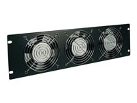 Eaton Tripp Lite Series Rack Enclosure Server Cabinet Fan Panel Airflow Management 230V 3URM - Systemviftebrett - AC 230 V - svart - 3U SRXFAN3U
