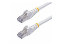 StarTech.com 12m White CAT8 Ethernet Cable, Snagless, S/FTP, 25G/40G - Koblingskabel - RJ-45 (hann) til RJ-45 (hann) - 12 m - 5.6 mm - S/FTP - CAT 5/5e/6/6a/8 - IEEE 802.3bt/IEEE 802.3ba - uten hindringer, halogenfri - hvit NLWH-12M-CAT8-PATCH