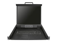 StarTech.com Rackmount KVM Console, Single Port VGA KVM with 19" LCD Monitor for Server Rack, Fully Featured Universal 1U LCD KVM Drawer with Cables & Hardware, USB Support, 50,000 MTBF - LCD KVM Concole Drawer (RKCONS1901) - KVM-konsoll - 19" RKCONS1901