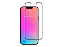 Screenor - Skjermbeskyttelse for mobiltelefon - full deksel - glass - rammefarge svart - for Apple iPhone 13, 13 Pro, 14, 16e 16040
