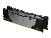 Kingston FURY Renegade - DDR4 - sett - 16 GB: 2 x 8 GB - DIMM 288-pin - 3600 MT/s / PC4-28800 - CL16 - 1.35 V - ikke-bufret - ikke-ECC - svart KF436C16RB2K2/16