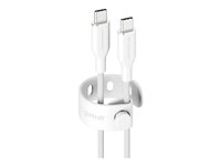 empower - USB-kabel - 24 pin USB-C (hann) til 24 pin USB-C (hann) - USB 2.0 - 20 V - 3 A - 2 m - Hurtiglading opptil 60W - sølvhvit EM85432