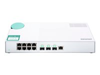 QNAP QSW-308-1C - Switch - ikke-styrt - 2 x 10 Gigabit SFP+ + 1 x kombo 10 Gigabit SFP+ + 8 x 10/100/1000 - stasjonær QSW-308-1C