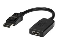 StarTech.com DisplayPort to HDMI Adapter - 1920 x 1200 - DP to HDMI Converter - Plug and Play DisplayPort to HDMI Dongle (DP2HDMI) - Video adapter - DisplayPort hann til HDMI hunn - 24 cm - svart - for P/N: MST14DP123DP, MSTCDP123DP, SV231QDPU34K, TB3DK2DPPDUE, TB3DKDPMAW, TB3DKDPMAWUE DP2HDMI