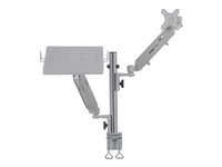 Eaton Tripp Lite Series Full-Motion Desktop Clamp for Laptop and 17" to 32" Monitor, Aluminum, TAA - Monteringssett - helbevegelses justerbar arm - for Skjerm - aluminium, stål - sølv - skjermstørrelse: 17"-32" - skrivebordsmonterbar - TAA-samsvar DDR1732NBMTAA