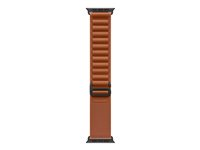 Apple - Sløyfe for smart armbåndsur - 49 mm, svart titanfinish - Stor størrelse - terrakotta - for Watch Hermès Series 9, SE 3, Series 10, Series 11, Series 8, Series 9, Ultra 2, Ultra 3 MG9F4ZM/A