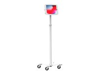 Compulocks iPad 10.2" Space Enclosure Medical Rolling Cart - Vogn - for nettbrett - medisinsk - metall - hvit - skjermstørrelse: 10.2" - for Apple 10.2-inch iPad (7. generasjon, 8. generasjon, 9. generasjon) MCRSTDW102IPDSW
