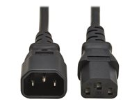 Eaton Tripp Lite Series PDU Power Cord, C13 to C14 - 10A, 250V, H05VV-F, 2 m (6.6 ft.), Black - Strømkabel - power IEC 60320 C13 til IEC 60320 C14 - AC 250 V - 10 A - 2 m - svart - Europa - for P/N: B020-U16-19-IPF, B020-U16-19-IPG, B020-U16-19-KF, B020-U16-19-KG P004-02M-EU