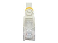 StarTech.com 1m CAT6 Ethernet Cable, 10 Gigabit Snagless RJ45 650MHz 100W PoE Patch Cord, CAT 6 10GbE UTP Network Cable w/Strain Relief, White, Fluke Tested/Wiring is UL Certified/TIA - Category 6 - 24AWG (N6PATC1MWH) - Koblingskabel - RJ-45 (hann) til RJ-45 (hann) - 1 m - UTP - CAT 6 - uten hindringer - hvit N6PATC1MWH