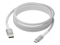 dbramante1928 re-charge - USB-kabel - USB (hann) til 24 pin USB-C (hann) - USB 2.0 - 2.5 m - opptil 36 W kraftoverføring, flettet kabel, 100 % resirkulert plast CB25ACGR7118