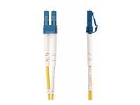 StarTech.com 50m (164ft) LC to SC (UPC) OS2 Single Mode Duplex Fiber Optic Cable, 9/125µm, Laser Optimized, 10G, Bend Insensitive, Low Insertion Loss - LSZH Fiber Patch Cord (SMLCSC-OS2-50M) - Koblingskabel - LC/UPC-enkeltmodus (hann) til SC/UPC-enkeltmodus (hann) - 50 m - 50 m - 2 mm - fiberoptisk - dupleks - 9 / 125 micron - OS1/OS2 - halogenfri, passiv - gul SMLCSC-OS2-50M