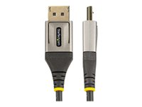 StarTech.com 13ft (4m) VESA Certified DisplayPort 1.4 Cable, 8K 60Hz HDR10, Ultra HD 4K 120Hz DP Video Cable, DisplayPort to DisplayPort Cable, DP Cord for Monitors/Displays, M/M - DP 1.4 Cable with Latches (DP14VMM4M) - DisplayPort-kabel - DisplayPort (hann) til DisplayPort (hann) - DisplayPort 1.4 - 4 m - 4 K 120 Hz (3840 x 2160) støtte, 8 K 60 Hz (7680 x 4320) støtte, formstøpt, passiv - svart, grå DP14VMM4M