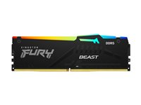 Kingston FURY Beast RGB - DDR5 - modul - 16 GB - DIMM 288-pin - 5600 MT/s / PC5-44800 - CL40 - 1.25 V - ikke-bufret - on-die ECC KF556C40BBA-16