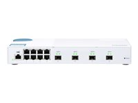 QNAP QSW-M408S - Switch - Styrt - 8 x 10/100/1000 + 4 x 10 Gigabit SFP+ - stasjonær QSW-M408S
