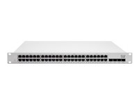 Cisco Meraki Cloud Managed MS225-48FP - Switch - Styrt - 48 x 10/100/1000 (PoE+) + 4 x 10 Gigabit SFP+ (opplenke) - rackmonterbar - PoE+ (740 W) MS225-48FP-HW