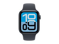 Apple Watch SE 3 (GPS) - 44 mm - midnattsaluminium - smartklokke med sportsbånd - fluorelastomer - midnatt - båndbredde: M/L - 64 GB - Wi-Fi 4, Bluetooth - 32.9 g MEHQ4QN/A