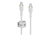 Belkin BoostCharge - USB-kabel - 24 pin USB-C (hann) til 24 pin USB-C (hann) - 3 m - hvit CAB011BT3MWH