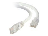 C2G Cat5e Booted Unshielded (UTP) Network Patch Cable - Koblingskabel - RJ-45 (hann) til RJ-45 (hann) - 50 cm - UTP - CAT 5e - formstøpt, uten hindringer, flertrådet - hvit 83260