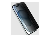 OtterBox Premium Pro - Skjermbeskyttelse for mobiltelefon - glass - med personvernsfilter - blank - for Apple iPhone 16 77-96215
