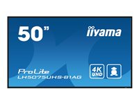 iiyama ProLite LH5075UHS-B1AG - 50" Diagonalklasse (49.5" synlig) LED-bakgrunnsbelyst LCD-skjerm - intelligent skilting - med innebygd mediespiller, SDM Slot PC - Android - 4K UHD (2160p) 3840 x 2160 - matt svart LH5075UHS-B1AG