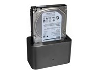 PORT - HDD-dokkestasjon - brønner: 1 - 2,5" / 3,5" delt - SATA 3Gb/s - USB 3.0 - svart 900040