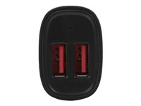 StarTech.com Dual Port USB Car Charger - High Power 24W/4.8A - Black - 2-Port USB Car Charger - Charge two tablets at once (USB2PCARBKS) - Bilstrømadapter - 24 watt - 4.8 A - 2 utgangskontakter (USB) - svart - for P/N: USBLT1MW, USBLT1MWS, USBLT2MBR, USBLT2MW, USBLT30CMW, USBLTM1MBK, USBLTM1MWH USB2PCARBKS