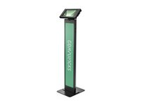 Compulocks Galaxy Tab Active 3/5 8" Apex Enclosure Brandable Floor Stand - Stativ - for nettbrett - merkevaremulighet - låsbar - metallramme - svart - skjermstørrelse: 8" - plassering på gulv, gulvmonterbar 140B80GAPXB