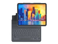 ZAGG Pro Keys - Tastatur og folioveske - bakgrunnsbelyst - Bluetooth - Nordisk - koksgrå tastatur, koksgrå boks - for Apple 12.9-inch iPad Pro (3. generasjon, 4. generasjon, 5. generasjon) 103407971