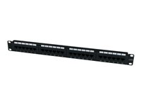 StarTech.com 24 Port 1U Rackmount Cat 6 110 Patch Panel - 24 port Network Patch Panel - RJ45 Ethernet 110 type Rack Mount Patch Panel 1U (C6PANEL24) - Koblingspanel - CAT 6 - svart - 1U - 24 porter - for P/N: RACK-18U-20-WALL-OA, RACK-21U-20-WALL-OA, RACK-24U-20-WALL-OA, RK12OD2, RK3236BKF C6PANEL24