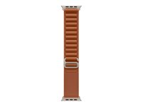 Apple - Sløyfe for smart armbåndsur - 49 mm, naturlig titanfinish - Liten størrelse - terrakotta - for Watch Hermès Series 9, SE 3, Series 10, Series 11, Series 8, Series 9, Ultra 2, Ultra 3 MFTA4ZM/A