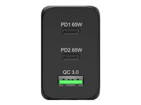 PORT Connect - Strømadapter - GaN-teknologi - 65 watt - 3.25 A - PD, PD 3.0, QC 3.0 - 2 utgangskontakter (USB-type A, USB-C) - Europa 900106-EU
