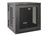 Eaton Tripp Lite Series 10U Wall Mount Rack Enclosure Server Cabinet Hinged w/ Door & Sides - Rack skap - veggmonterbar - svart - 10U - 19" SRW10US