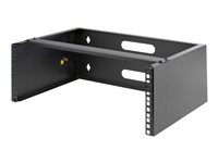 StarTech.com 4U Wall Mount Rack, 19" Wall Mount Network Rack, 13.78 inch Deep (Low Profile), Wall Mounting Patch Panel Bracket for Network Switches, IT Equipment, 44lb (20kg) Capacity - Network Equipment Rack (WALLMOUNT4) - Monteringsbrakett for nettverksenhet - veggmonterbar - 4U - 19" WALLMOUNT4