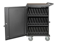 Eaton Tripp Lite Series 36-Device AC Charging Station Cart for Chromebooks and Laptops, European Version w Schuko Plug, 230V - 3 m Cord - Vogn (kun lading) - for 36 notebooker - låsbar - robust stål - svart - skjermstørrelse: inntil 15" - utgang: AC 230 V CSCXS36AC