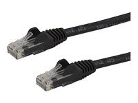 StarTech.com 3m CAT6 Ethernet Cable, 10 Gigabit Snagless RJ45 650MHz 100W PoE Patch Cord, CAT 6 10GbE UTP Network Cable w/Strain Relief, Black, Fluke Tested/Wiring is UL Certified/TIA - Category 6 - 24AWG (N6PATC3MBK) - Koblingskabel - RJ-45 (hann) til RJ-45 (hann) - 3 m - UTP - CAT 6 - formstøpt, uten hindringer - svart N6PATC3MBK