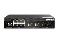 QNAP Web Managed Series - Switch - halvbredde, lag 2 - Styrt - rackmonterbar QSW-M2106R-2S2T
