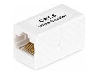 StarTech.com RJ45 Coupler, Inline Cat6 Coupler, Female to Female (F/F) T568 Connector, Unshielded Ethernet Cable Extension (IN-CAT6-COUPLER-U1) - Nettverkkopler - RJ-45 (hunn) til RJ-45 (hunn) - uskjermet - CAT 5/5e/6 - passiv - hvit IN-CAT6-COUPLER-U1