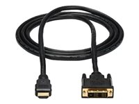 StarTech.com 6ft (1.8m) HDMI to DVI Cable, DVI-D to HDMI Display Cable (1920x1200p), Black, 19 Pin HDMI Male to DVI-D Male Cable Adapter, Digital Monitor Cable, M/M, Single Link - DVI to HDMI Cord (HDMIDVIMM6) - Adapterkabel - HDMI hann til DVI-D hann - 1.83 m - svart - for P/N: DK31C3HDPD, DK31C3HDPDUE, MDP2HDEC, ST121HD20FXA, VID2HDCON2, VS424HD4K60 HDMIDVIMM6