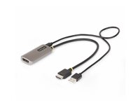 StarTech.com HDMI to DisplayPort Adapter, 8K 60Hz, Active Video Converter - Adapterkabel - HDMI hann til DisplayPort hunn - 30 cm - romgrå - 8K 60Hz støtte, aktiv, Enretnings 148B-HDMI-DP-8K