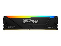 Kingston FURY Beast RGB - DDR4 - modul - 16 GB - DIMM 288-pin - 3733 MT/s / PC4-29800 - CL19 - 1.35 V - ikke-bufret - ikke-ECC - svart KF437C19BB12A/16