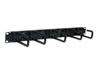 Eaton Tripp Lite Series Rack Enclosure Cabinet Horizontal Cable Ring Flexible 1URM - Rack-kabelføringssett - svart - 1U - 19" SRCABLERING1U