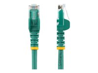 StarTech.com 15m CAT6 Ethernet Cable, 10 Gigabit Snagless RJ45 650MHz 100W PoE Patch Cord, CAT 6 10GbE UTP Network Cable w/Strain Relief, Green, Fluke Tested/Wiring is UL Certified/TIA - Category 6 - 24AWG (N6PATC15MGN) - Koblingskabel - RJ-45 (hann) til RJ-45 (hann) - 15 m - UTP - CAT 6 - formstøpt, uten hindringer - grønn N6PATC15MGN