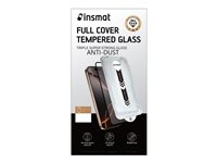 Insmat - Skjermbeskyttelse for mobiltelefon - enkel og støvbestandig, super full dekning - glass - rammefarge svart - for Apple iPhone 15 Pro 861-1613