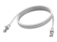 Vision - Koblingskabel - RJ-45 (hann) til RJ-45 (hann) - 1 m - 6.2 mm - STP - CAT 6a - formstøpt, uten hindringer - hvit TC 1MCAT6A