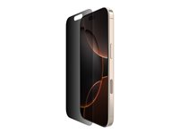 Belkin ScreenForce InvisiGlass - Skjermbeskyttelse for mobiltelefon - glass - med personvernsfilter - for Apple iPhone 16 Pro OVA169HQ